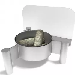 Three Legged Silver Colored Stand 3D model