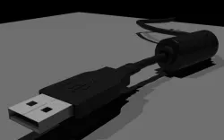 USB cable 3D model