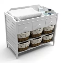White Baby Changing Table 3D model