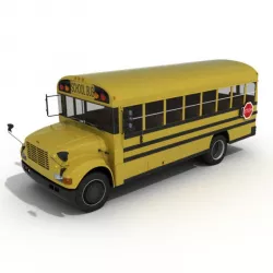 Yellow School Bus 3D model