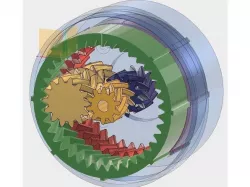 Compound Planetary Gear Box (37:1 or 49.3:1) NEMA 17, No Hardware.