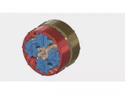 Compound Planetary Gearbox (38.75:1 or  50.4) No Bearings, No Hardware!