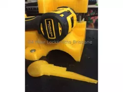 Cordless drill clamp with variable power key