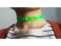 PLA-printable Flexible Minimalist Geometric Choker Necklace