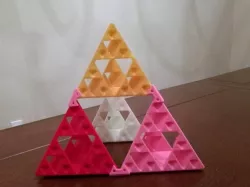 Serpinski Pyramid Fractal with 1 iteration on each face.