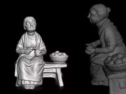 statuette grandmother - nonna statuetta -  statuette grand-mère -  abuela estatuilla
