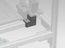 Tank3d Simple Corner 20x20 aluminum extrusion