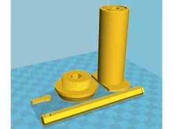 Wanhao Duplicator 6 Filament Spool Holder with printed bearings (no hardware needed)