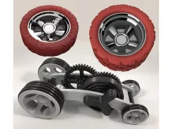 Wheels for Dual Mode Spring Motor Rolling Chassis
