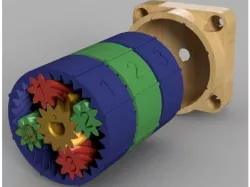 43.33:1 Compound Planetary Gearset, NEMA 17 Mount, No Hardware