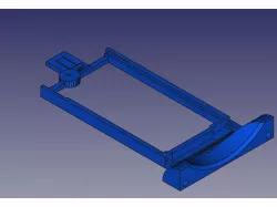 Arduino Mega2560 holder with lock clip and 80mm fan mount