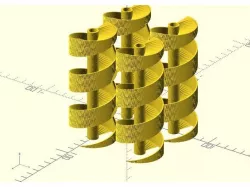 Assemblable Archimedes Screw (or auger) in sections