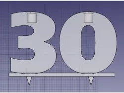 Birthday cake candle numbers