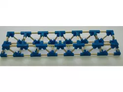 Bridge with plastic joints and wood rods