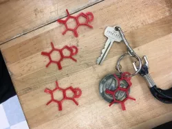 Caffeine keychain