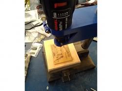 DIY 3D printed desk drill press for a rotary tool (Dremel or