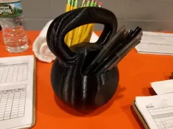 Kettlebell model and pen holder