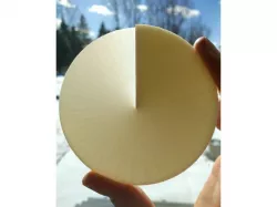 Lithophane Tester - 100mm diameter, 6mm thick, 60 x 0.1mm steps
