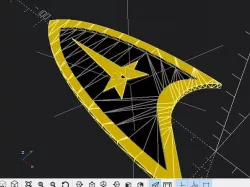 Openscad Startrek Badge