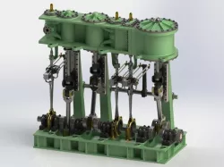 Triple Expansion Marine Steam engine update 2