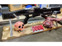 Doom shotgun weapon stand
