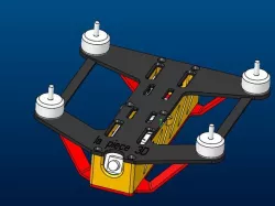 drone quad quadcopter rocket 215 print 3D