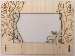 Laser cut Forest Frame w/ Deer