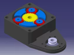 NEMA23 planetary gearbox with an encoder mount, 3.333 gear reduction ratio