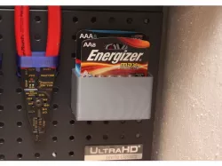 Pegboard Battery Holder