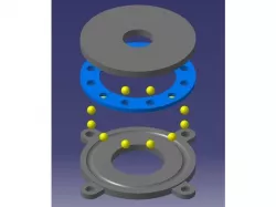 Thrust bearing, 4.5mm balls