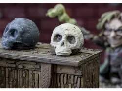 tiny cartoonish skull
