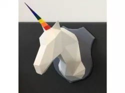 Unicorn Trophy with Changeable Horn