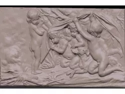 Bouchardon Four Seasons Fountain Allegory of Winter Sculpture ( Cherub Cupid Baby )
