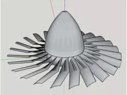 Main Turbine Blade for a Jet Engine