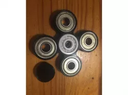 Quad bar fidget with caps , EDC Spinner