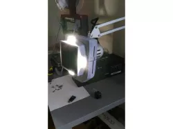 Solder Fume Absorber and Light on movable arm stand