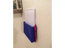 Wall Mounted Paper and Notebook Holder