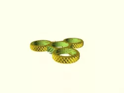 Knurled Tri-Spinner EDC Fidget Widget / Triple Bearing Spinner (Customizable)