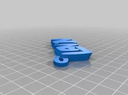 My Customized iamburny's  Text - Name Keyring / Keyfob