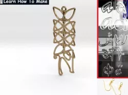 Personalised Enneper Curve Earring