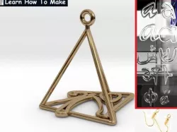 Personalised Pyramid Earrings