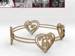 Personalised Zodiac Monkey Heart Bracelet