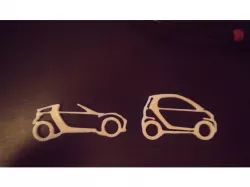 smart roadster coupé car keychain
