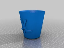 Cup with Name and Hockey Sticks
