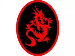 Dragon Oval Design