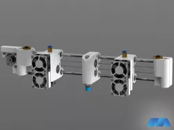 Dual parking carriage extruder Prusa i3 | E3D & 1730 FMH
