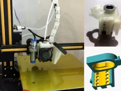 E3D v6 hotend mount for Creality CR7, CR8, CR10.  Modular Snap-In design