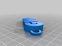 GOWO3  iamburny's v2  Text - Name Keyring / Keyfob