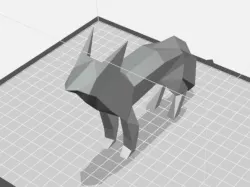 low poly basic fox