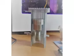 movable model of a four-stroke engine